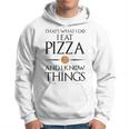 Pizza Das Ist Was Ich Essen Und Weiß Dinge German Gray Kapuzenpullover