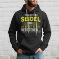 Damen Das Ist Ein Seidel Ding Spruch Für Familie Seidel Mit-Ausschnitt Kapuzenpullover Geschenke für Ihn