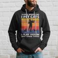 Das Ist Was Ich Mache Ich Streichle Katzen Ich Spiele Geige & Ich Weiß Dinge Kapuzenpullover Geschenke für Ihn