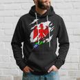 Drapeau Nice Niçois Blason Déchiré À Effet 3D France Sweat à capuche Cadeaux pour lui