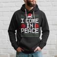 I Come In Peace Matching Couple Ugly Christmas Xmas Sweaters Hoodie Gifts for Him