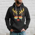 Reindeer Sunglasses Retro Sunset Christmas Family Matching Hoodie Gifts for Him
