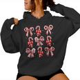Candy Cane Christmas Coquette Holiday Christmas Women Women Hoodie
