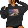 Cowboy Horse Riding Us American Flag 4Th Of July Rodeo Men Women Hoodie