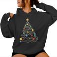 Dna Christmas Tree Science Puns Christmas Teacher Women Hoodie