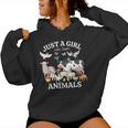 Just A Girl Who Loves Animals For Girls Who Love Animals Women Hoodie