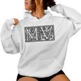 Mv Initials M Name Surname Onomastics Onomatology Gray Kapuzenpullover für Damen