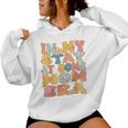 In My Stay At Home Mom Era Retro Groovy Stay At Home Mom Women Hoodie