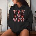 Candy Cane Christmas Coquette Holiday Christmas Women Women Hoodie Gifts for Her