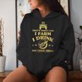 Damen Das Ist Was Ich Mache Farm Drink Beer Ich Weiß Dinge Mit-Ausschnitt Kapuzenpullover für Damen Geschenke für Sie