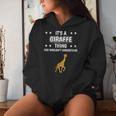 Damen Ist So Ein Giraffe Ding Lustiger Spruch Giraffen Mit-Ausschnitt Kapuzenpullover für Damen Geschenke für Sie