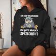 Ich Darf So Aussehen Ich Hatte Spätschicht Coffee Owl Kapuzenpullover für Damen Geschenke für Sie