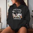 Just A Girl Who Loves Animals For Girls Who Love Animals Women Hoodie Gifts for Her