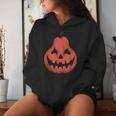 Scary Pear Pumpkin Jack O Lantern Halloween Women's Hoodie Gifts for Her