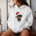 Christmas Outfit Women's Christmas Hat Dog Dachshund Kapuzenpullover für Damen Geschenke für Sie