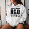 Equestrian Dad Horse Rider Father Humor Fathers Day Women Hoodie Gifts for Her