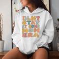 In My Stay At Home Mom Era Retro Groovy Stay At Home Mom Women Hoodie Gifts for Her