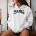 Women's Das Böse Hat Titen Titten Tittchen Teufel Teufelchen Horns Kapuzenpullover für Damen Geschenke für Sie