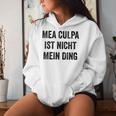 Women's Mea Culpa Ist Nicht Mein Ding Blue Kapuzenpullover für Damen Geschenke für Sie