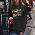 Queens Are Named Burks Geschenk Nachname Lustiges Geburtstagstreffen Kapuzenpullover für Damen Lustige Geschenke