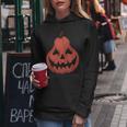 Scary Pear Pumpkin Jack O Lantern Halloween Women's Hoodie Unique Gifts