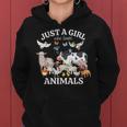 Just A Girl Who Loves Animals For Girls Who Love Animals Women Hoodie