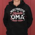 Women's Dog Slogan Love World Best Dogs Oma Kapuzenpullover für Damen