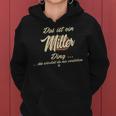 Women's With-Neck Das Ist Ein Miller Ding Family Miller Kapuzenpullover für Damen