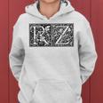 Rz Initials R Z Name Surname Onomastics Onomatology Gray Kapuzenpullover für Damen