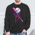 Baseball Bat For Boys Baseball Sprinkle Drip For Men Sweatshirt Gifts for Old Men