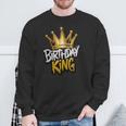 Birthday King With Crown Birthday Party Sweatshirt Gifts for Old Men