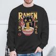Cat Ramen Noodle Japanese Anime Manga Ramen Kawaii Cat Sweatshirt Gifts for Old Men