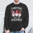 Christmas With My Gnomies Xmas Family Gnome Winter Holiday Sweatshirt Gifts for Old Men