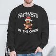 Christmas Pregnancy Man Behind Cookie Oven Xmas Husband Men Sweatshirt Gifts for Old Men