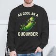 Cool As A Cucumber Vegetable Pun Foodie Graphic Sweatshirt Gifts for Old Men