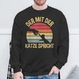 Der Mit Der Katze Speaks Cats Katzenpapa The Mit Cat Sweatshirt Geschenke für alte Männer