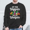 Eat Your Veggies For Vegan Vegetable Vegetarian Food Lover Sweatshirt Gifts for Old Men