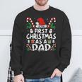 First Christmas As A Dad 2024 Family Matching 1St New Dad Sweatshirt Gifts for Old Men