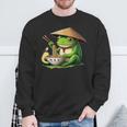 Frog Eating Ramen Kawaii Japanese Noodles Sweatshirt Gifts for Old Men
