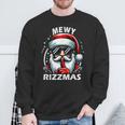 Mewy Rizzmas Santa Mewing Rizz Christmas Santa Sweatshirt Gifts for Old Men