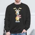 Winter Reindeer I Deer Wild Animal Elk Animal Motif Sweatshirt Geschenke für alte Männer