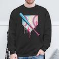 Ice Cream Drip Baseball Bat Home Plate With Sprinkles Drip Sweatshirt Gifts for Old Men