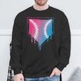Ice Cream Home Plate Baseball Drip Sweatshirt Gifts for Old Men