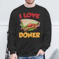 Ich Liebe Döner Kebab Fleisch Döner Sweatshirt Geschenke für alte Männer