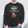 Ist So Ein Biber Ding Lustiger Spruch Biber Sweatshirt Geschenke für alte Männer