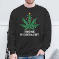 Merry Highnacht Christmas Hemp Leaf Word Game Sweatshirt Geschenke für alte Männer