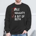 Nice Naughty A Bit Of Both Christmas Xmas Santa Claus Sweatshirt Gifts for Old Men