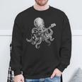 Octopus Playing Bass Guitar For Dad Octopus Lover Sweatshirt Gifts for Old Men