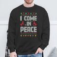 I Come In Peace I'm Peace Xmas Matching Couples Christmas Sweatshirt Gifts for Old Men