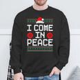I Come In Peace Matching Couple Ugly Christmas Xmas Sweaters Sweatshirt Gifts for Old Men
